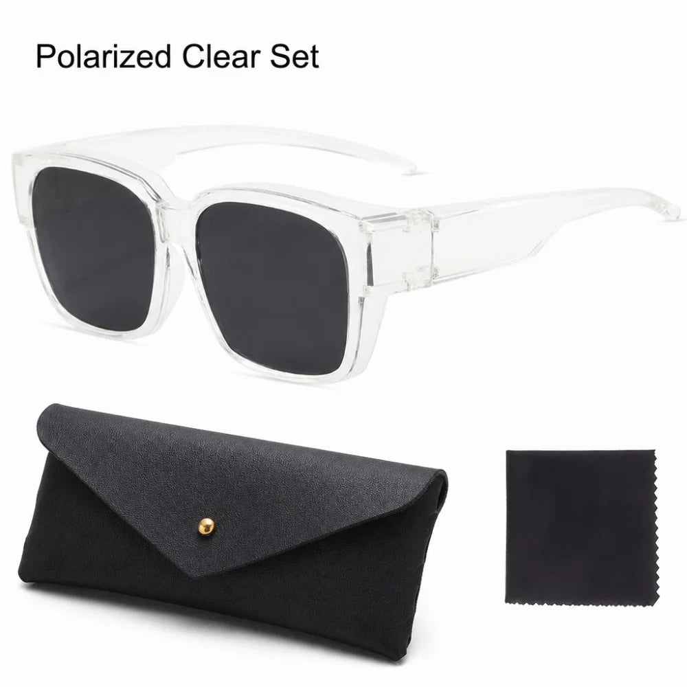 Wrap Around Fit-Over Sunglasses | Square Shades Over Glasses