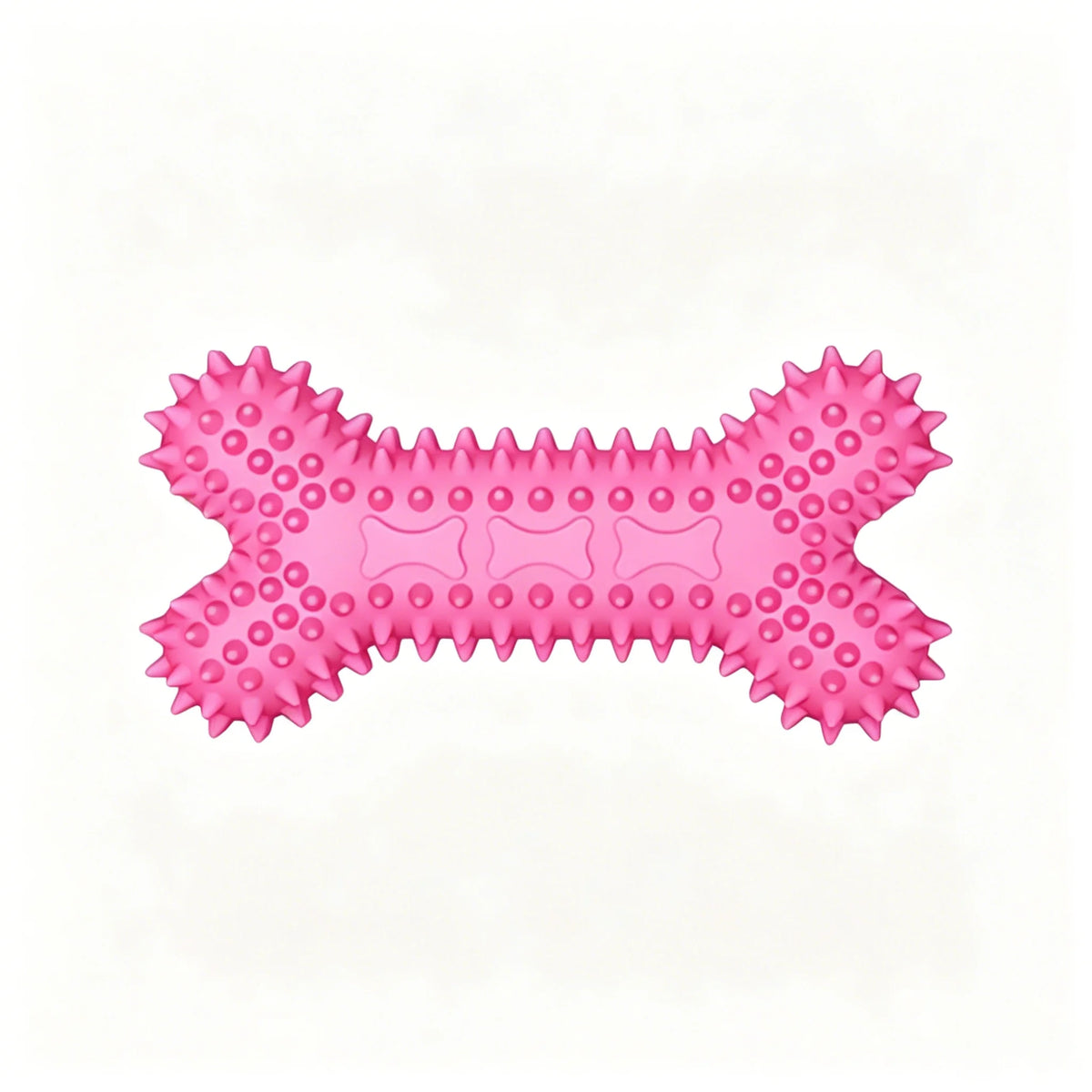 Spiky Rubber Dog Chew Toys – Bone & Ball Teething Set