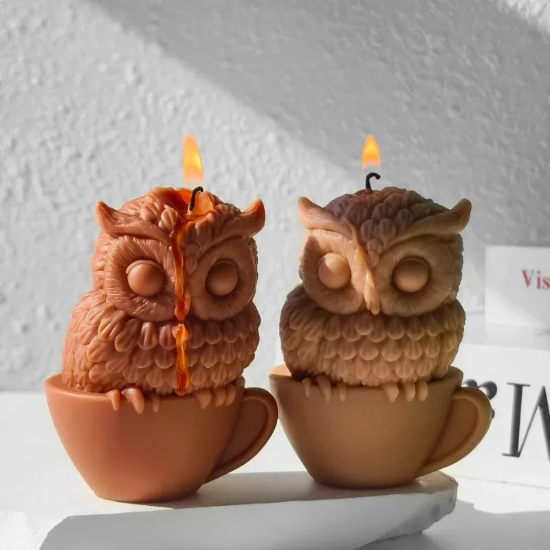 3D Owl Silicone Mold – Candle, Resin, Soap & Plaster DIY
