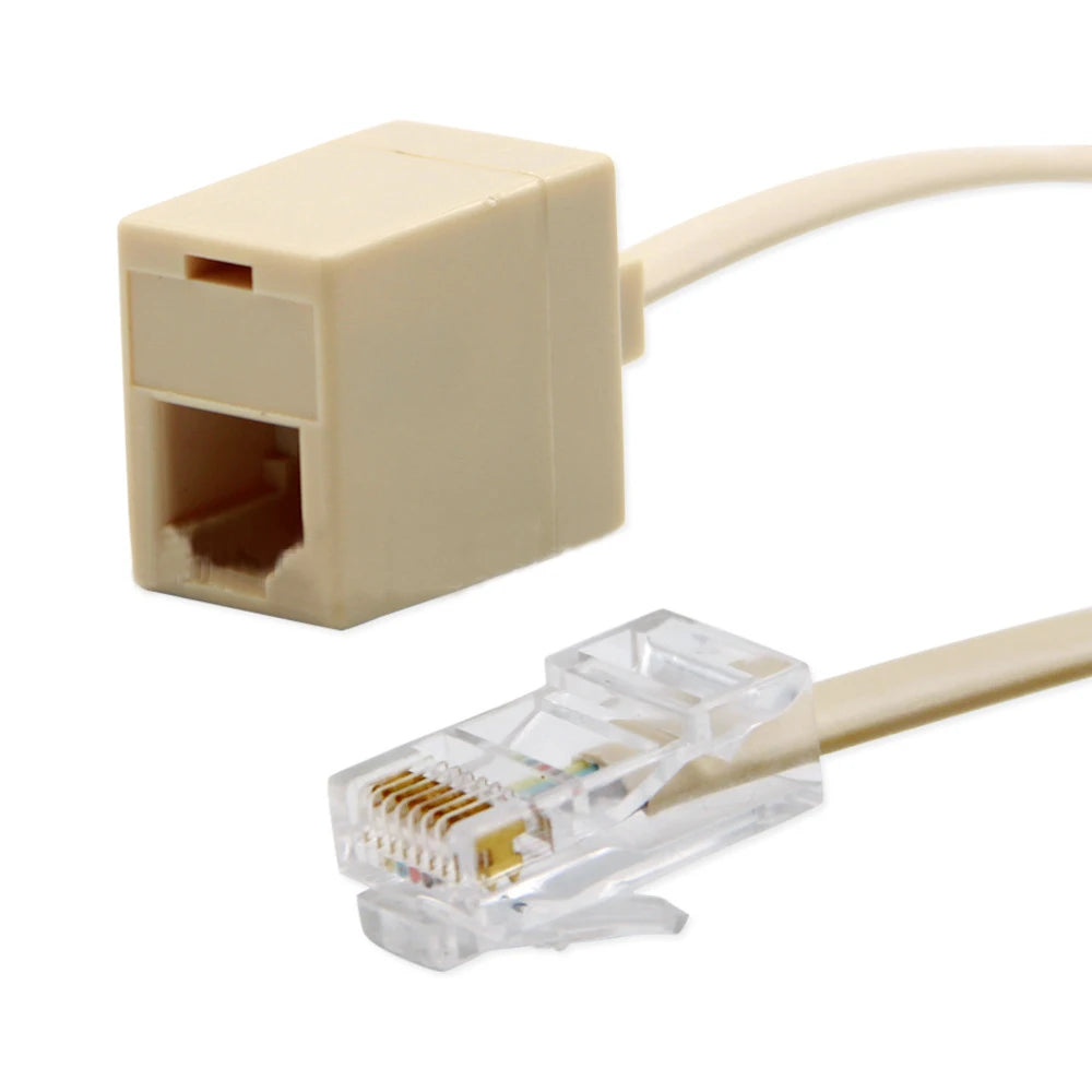 RJ45 to RJ11 Adapter – 8P8C Male to 6P4C Female Cable Converter