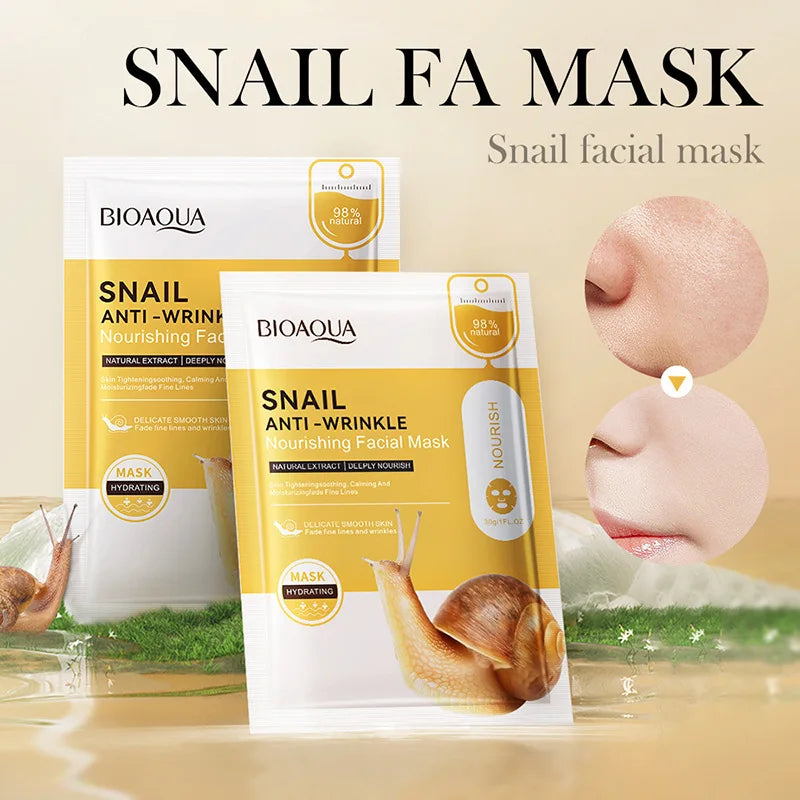 LAIKOU Snail Facial Sheet Masks – Moisturizing 12 Pack