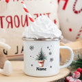 Personalized Snowman Enamel Mug – Christmas Gift Idea