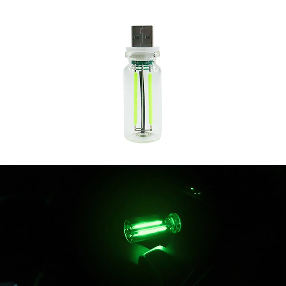 USB LED Flame Candle Ambient Light – Car & Home Décor
