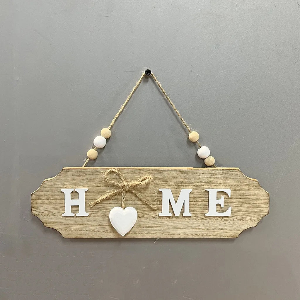 Rustic Wooden Hanging Wall Sign | HOME & WELCOME Decor