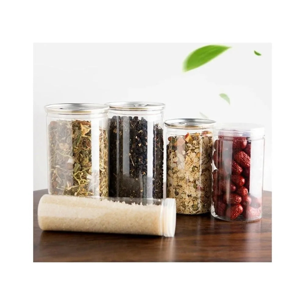 Clear Airtight Food Storage Jar – Food-Grade Sealed PET Container