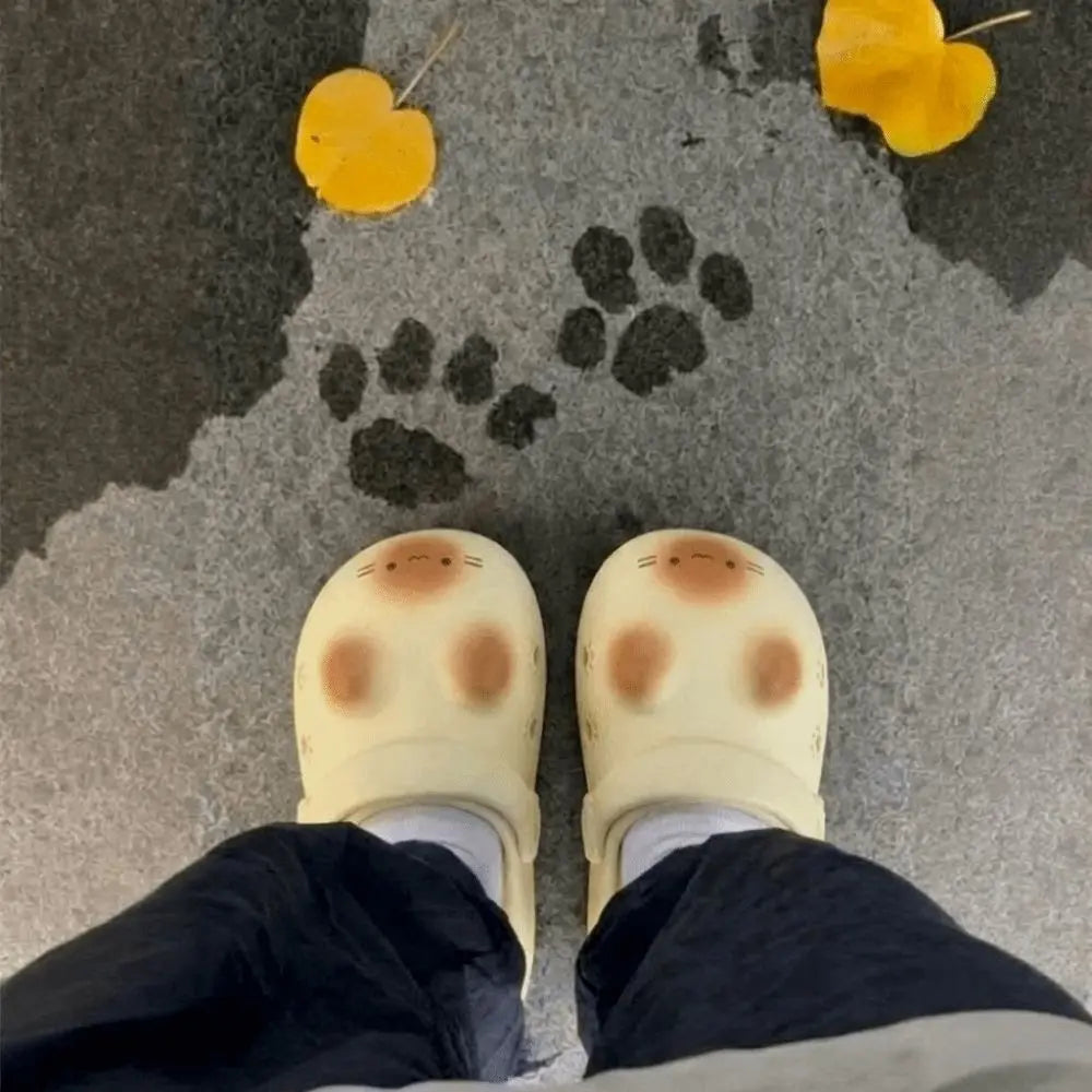 Women's Cat Paw Waterproof Anti-Slip Indoor Slippers