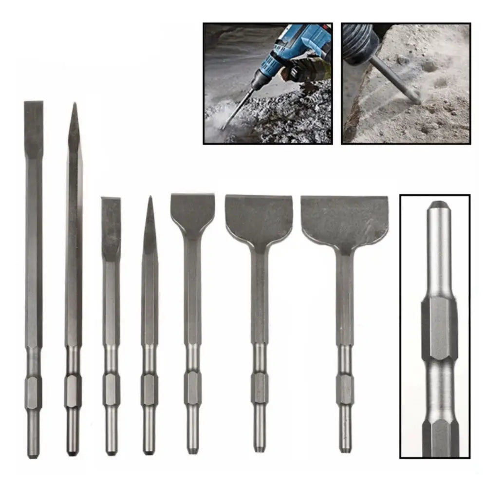 Hexagonal Shank Flat Chisel Impact Bit – Steel Masonry Tool