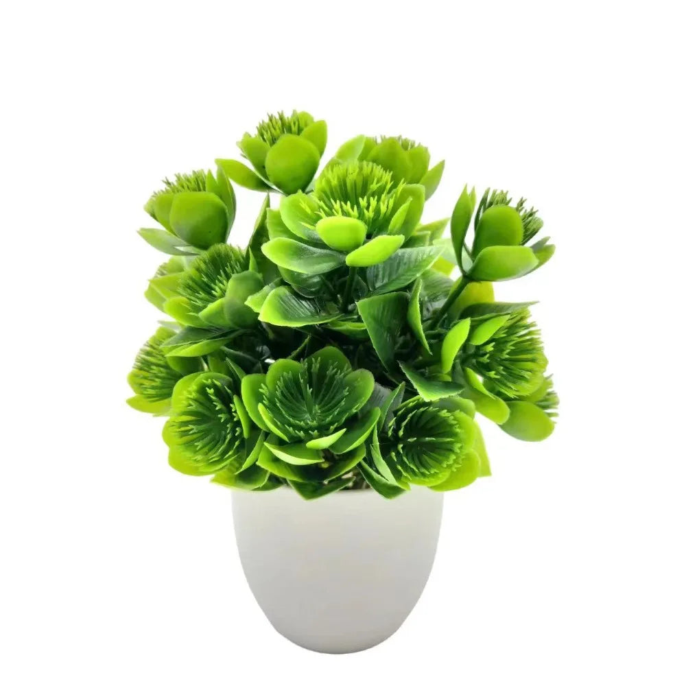 Mini Artificial Bonsai Potted Plant | Fake Flower Home Decor