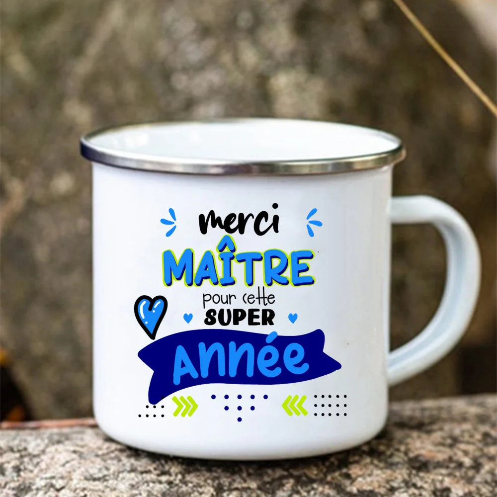 Thank You Super Teacher Enamel Mug | Unique Teacher Gift