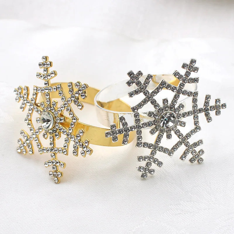 Christmas Snowflake Napkin Rings – Wedding & Party Table Decor