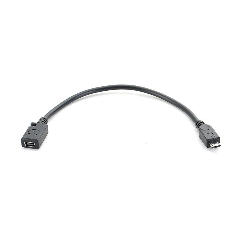 Micro USB to Mini USB Adapter Cable – 20cm OFC Data Cord