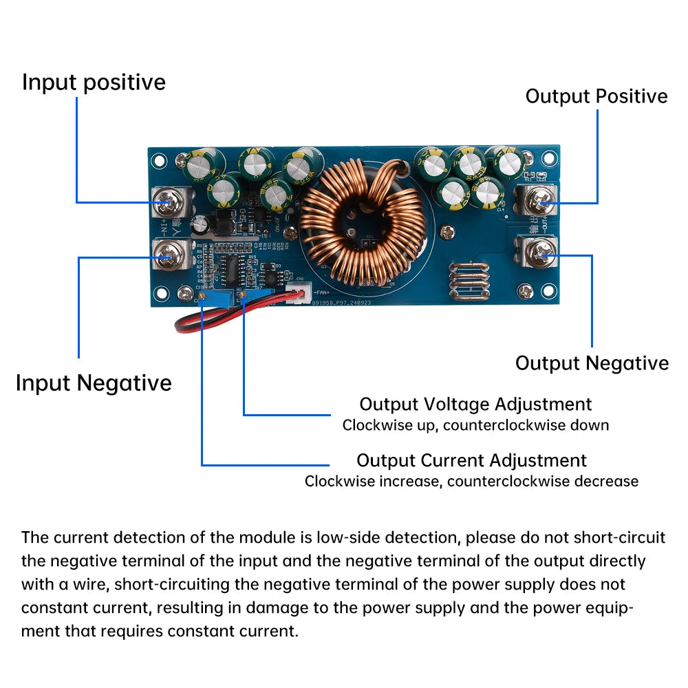 DC-DC Adjustable Buck Power Supply Module 800W–1500W