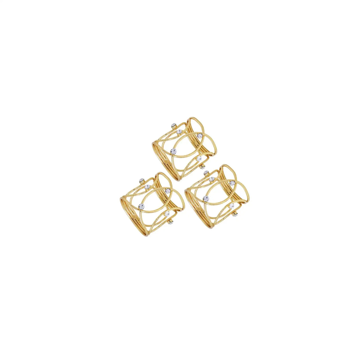 3-Pack Metal Napkin Rings – Elegant Reusable Table Holders