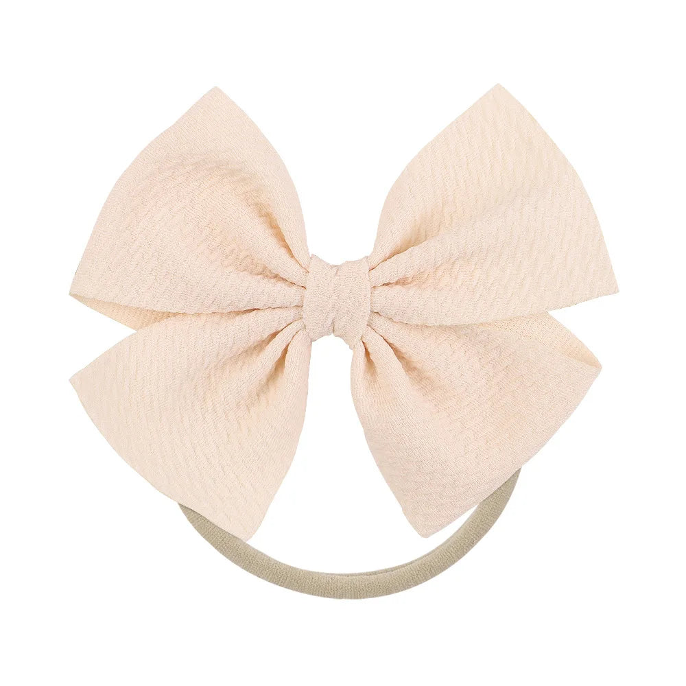 12-Pack Grosgrain Ribbon Hair Bows – Elastic Ponytail Holders