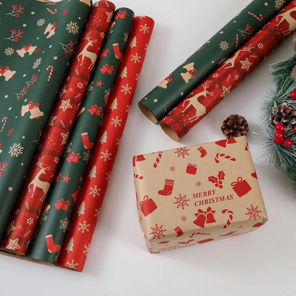 Christmas Gift Wrapping Paper 50x74cm – Festive Holiday Wrap