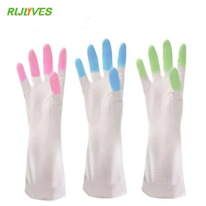 Waterproof Rubber Dishwashing Gloves – Non-Slip Cleaning