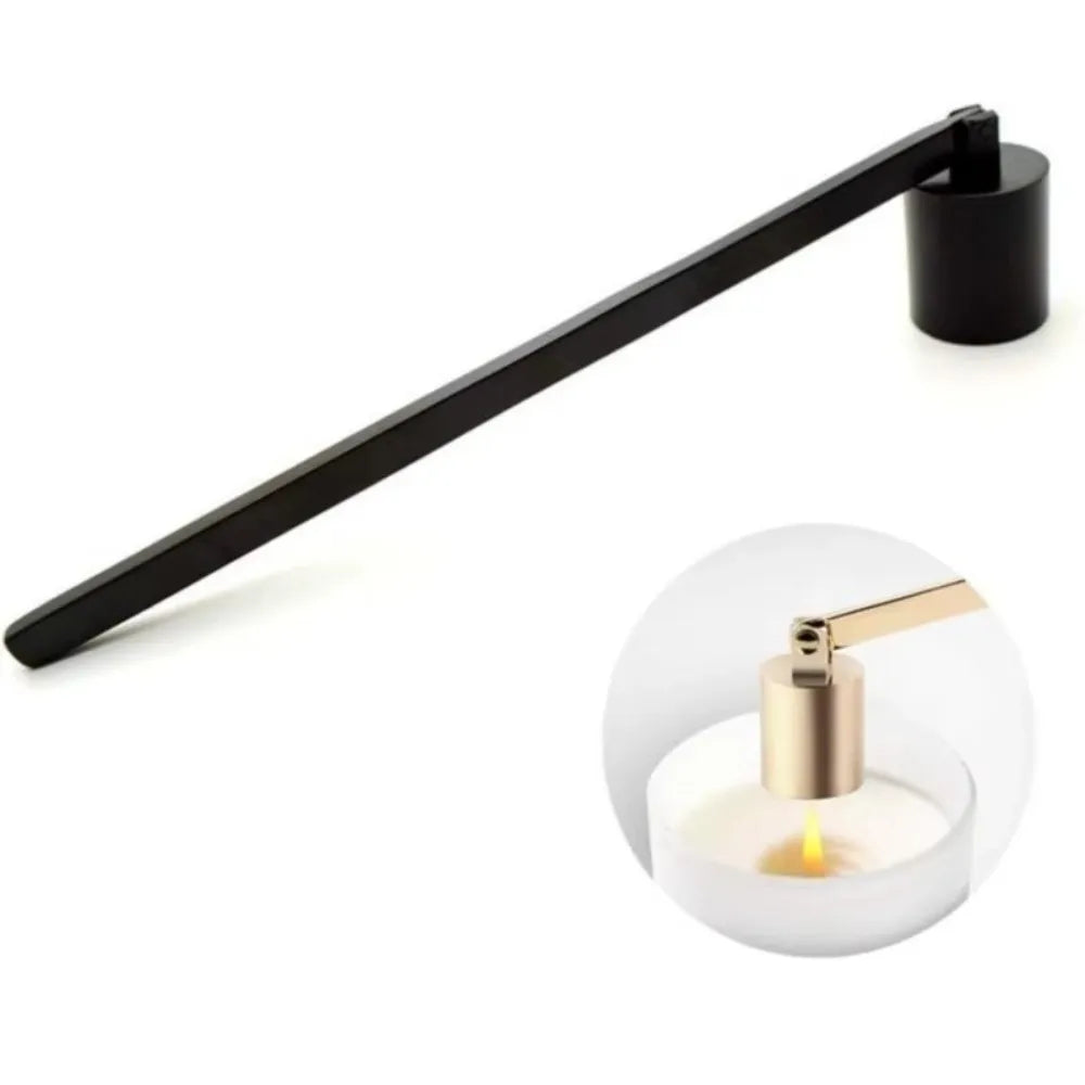 Vintage Bell-Shape Metal Candle Snuffer Long Handle Decor