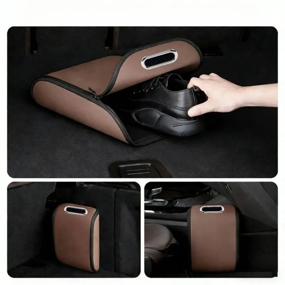 Car Shoe Storage Box – Vented, Non-Slip Trunk Organizer