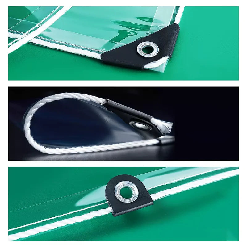 0.55mm Transparent PVC Tarpaulin – Waterproof Windproof Cover
