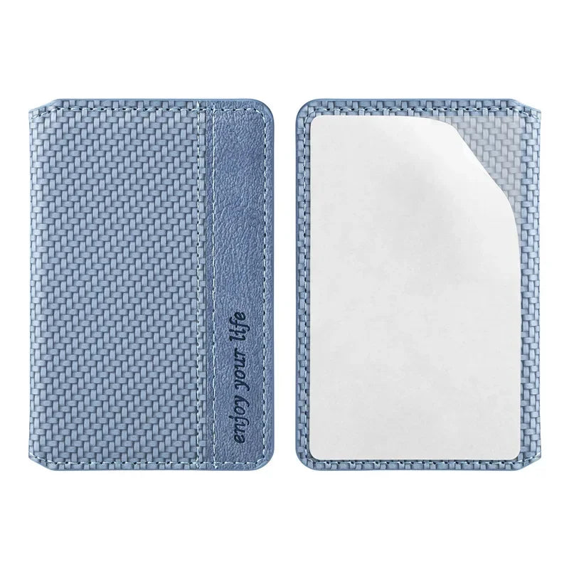 Magnetic PU Leather Phone Card Holder Sticker – 3M Adhesive Wallet