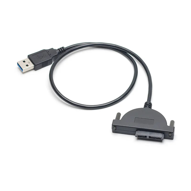 USB 2.0 to SATA 7+6 Pin CD/DVD-ROM Drive Adapter Cable