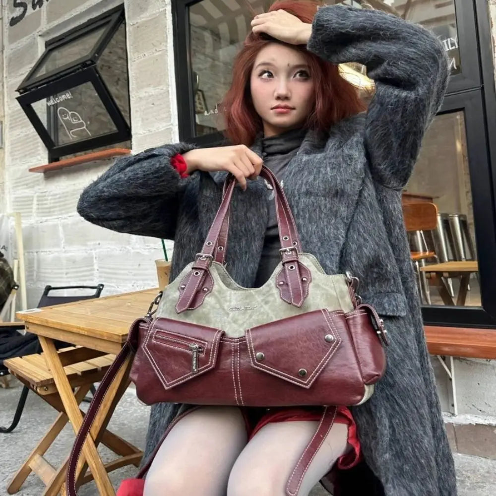Women's PU Leather Shoulder Bag – Large Capacity Backpack