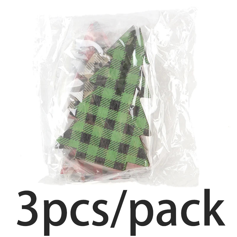 3-Piece 3D Wooden Christmas Tree Decorations | Holiday Crafts