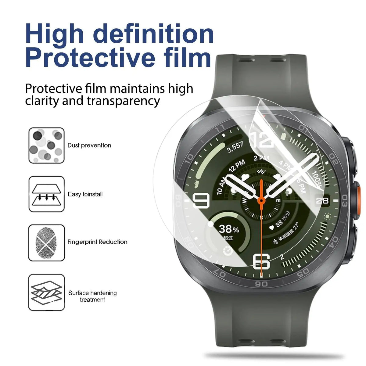 TPU Hydrogel Screen Protector – Samsung Galaxy Watch 9 & Ultra 2