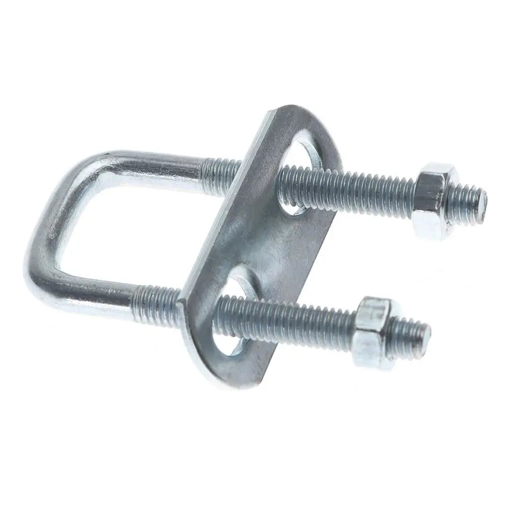 2-Pack M6 Square U-Bolt Pipe Clamp with Right Angle Baffle