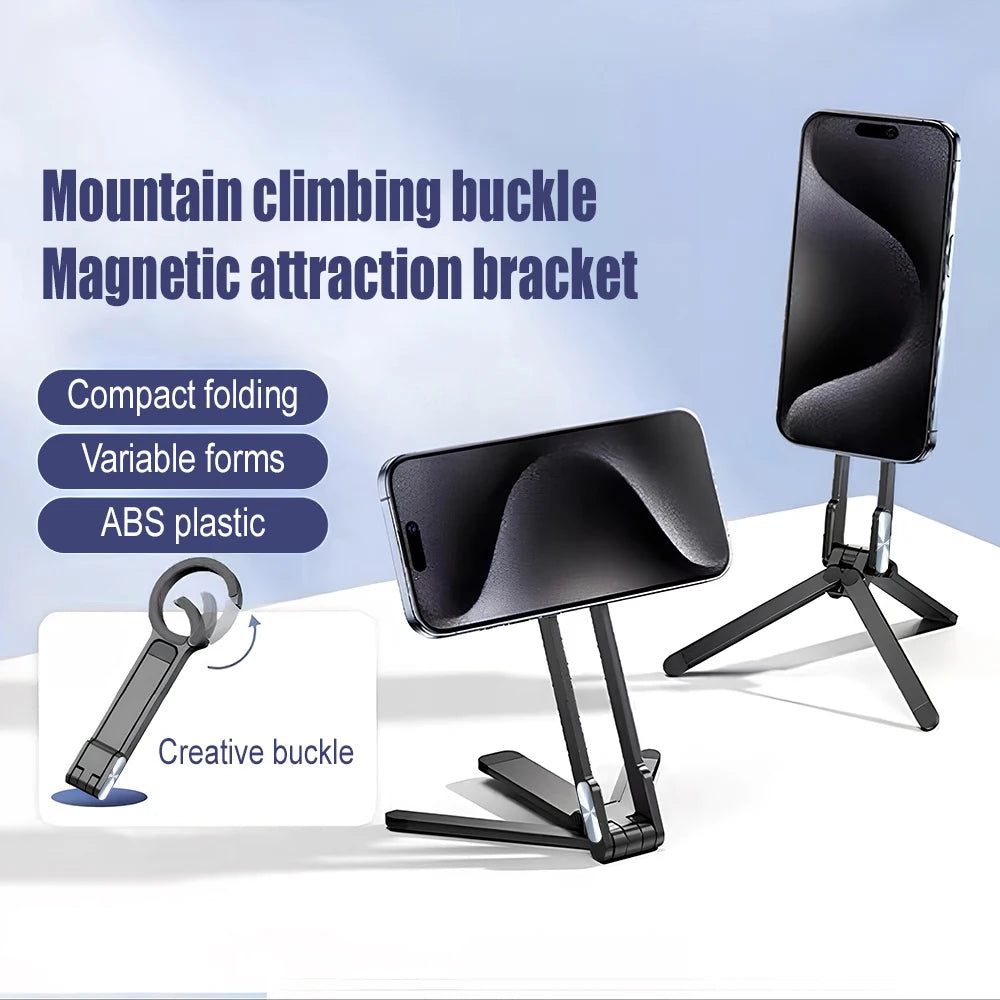 Magnetic Foldable Phone Holder Desktop Tripod Stand