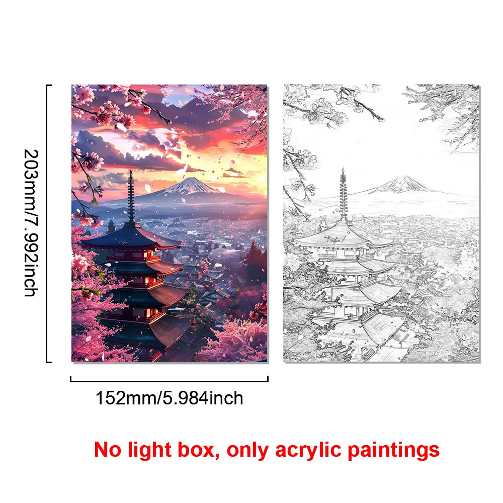 USB LED City Night Scene Light Picture – Wood Frame Wall Art