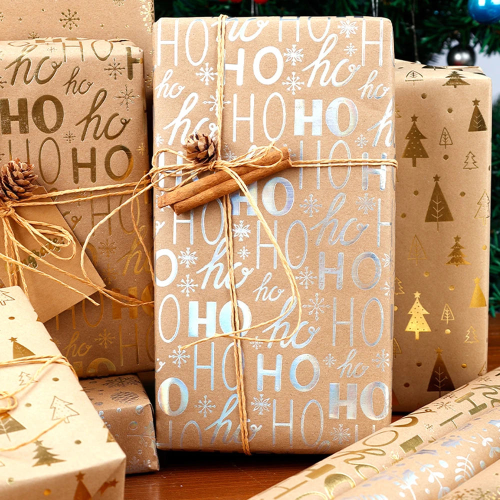 Metallic Gold Christmas Wrapping Paper Roll 300×43cm | Gift Wrap