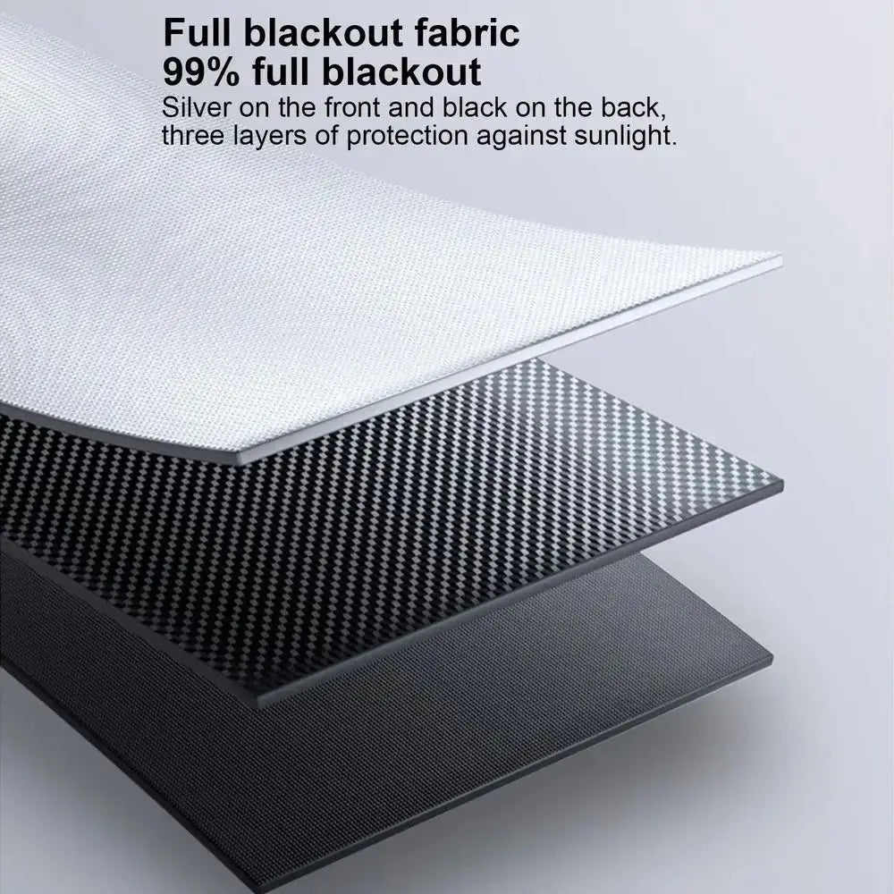 Retractable Roller Blind – Blackout Shade with Suction Cups