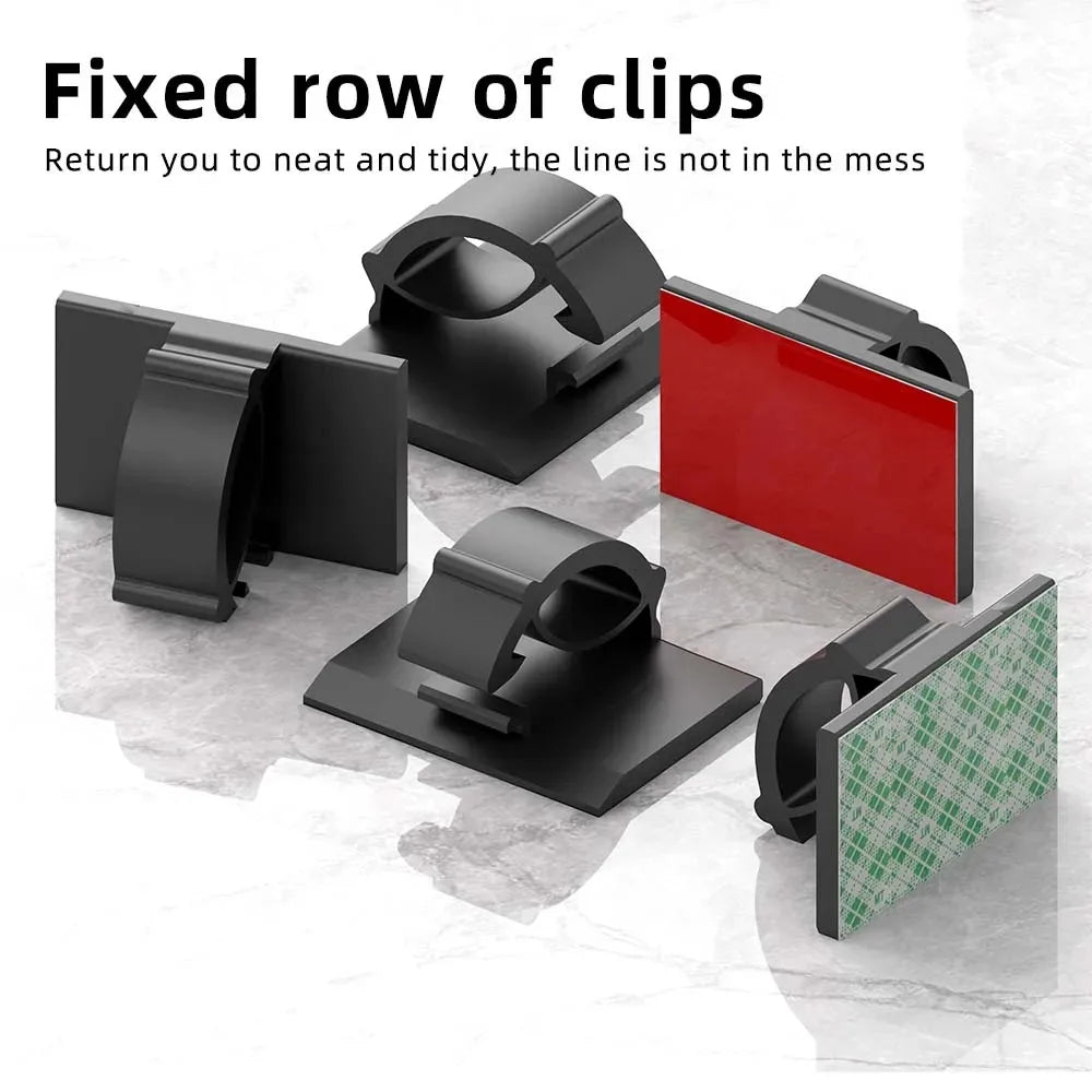 Cable Organizer Clips & Cord Holder – 30–90 Pc Wire Manager
