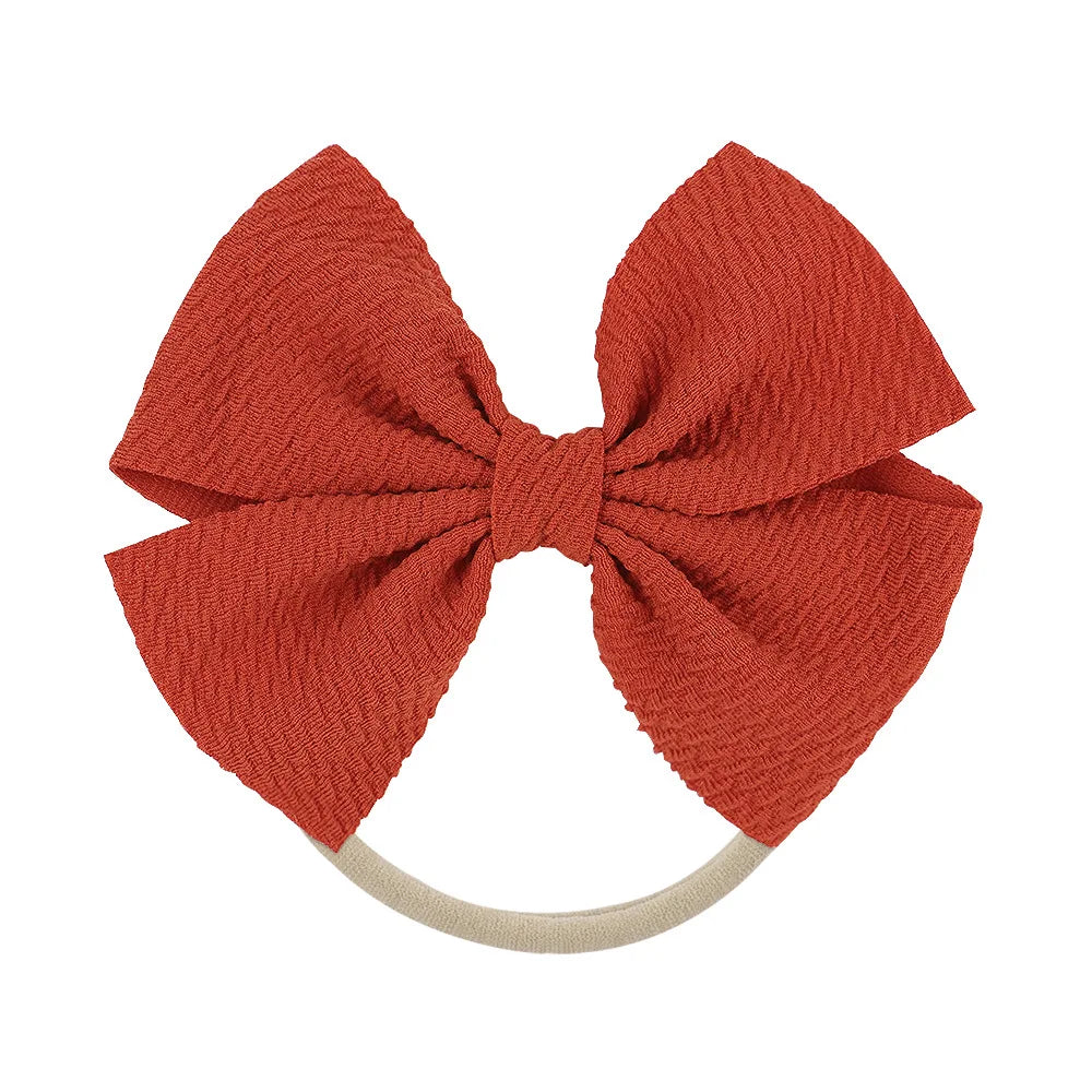 12-Pack Grosgrain Ribbon Hair Bows – Elastic Ponytail Holders