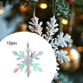 3D Paper Snowflake Christmas Ornaments Set of 12 – Multicolor