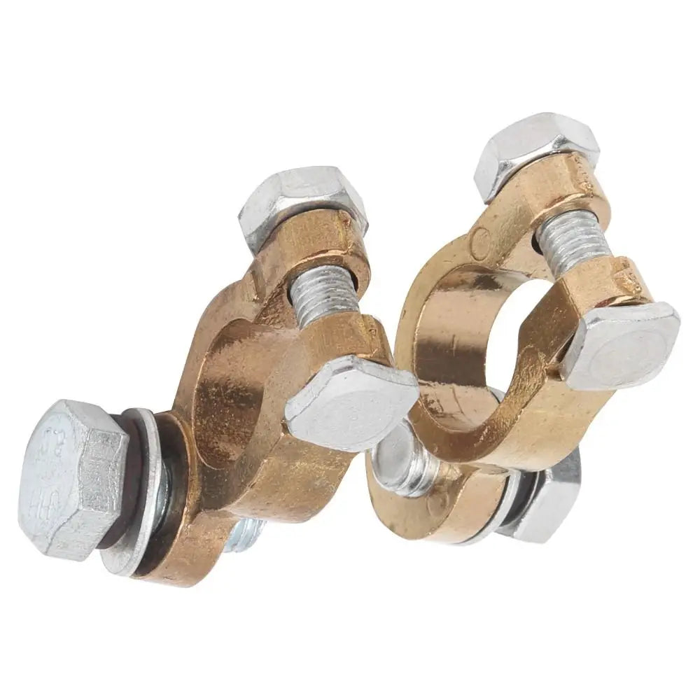 2-Pack Brass Heavy Duty Battery Terminal Top Post Connectors