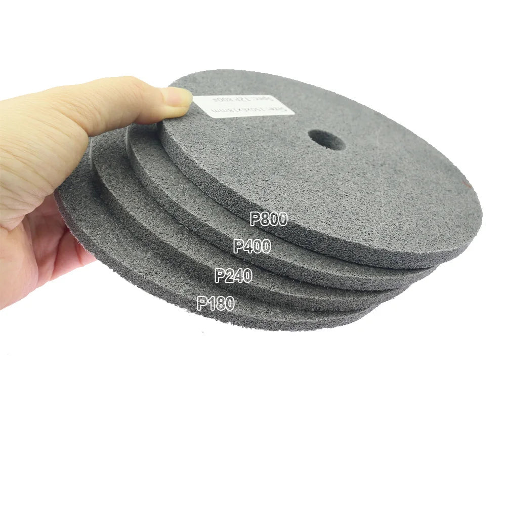 10-Pack Non-Woven Unitized Polishing Wheels 150×6mm 180–800 Grit