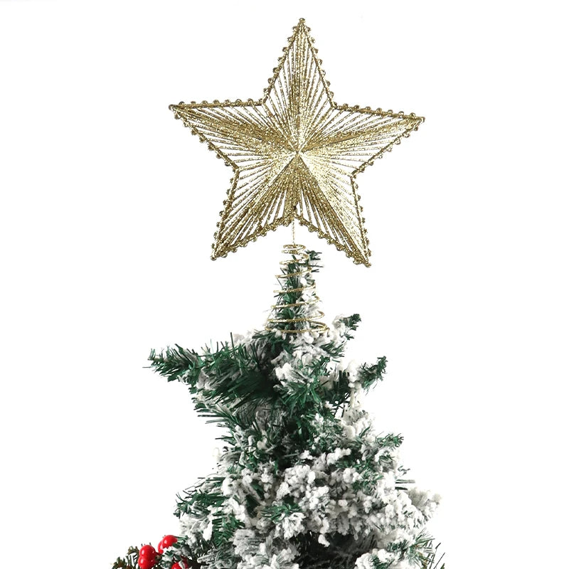 Sequin Star Christmas Tree Topper – Gold, Silver & Red