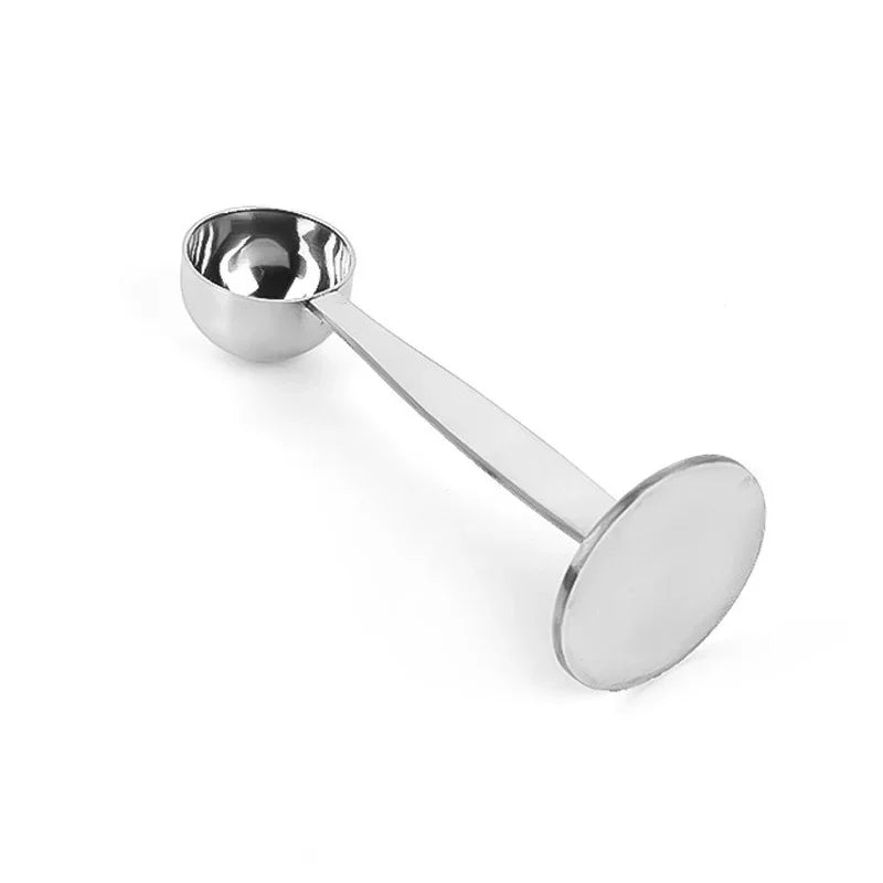 2-in-1 Coffee Measuring Spoon & Tamper with Stand | Stainless