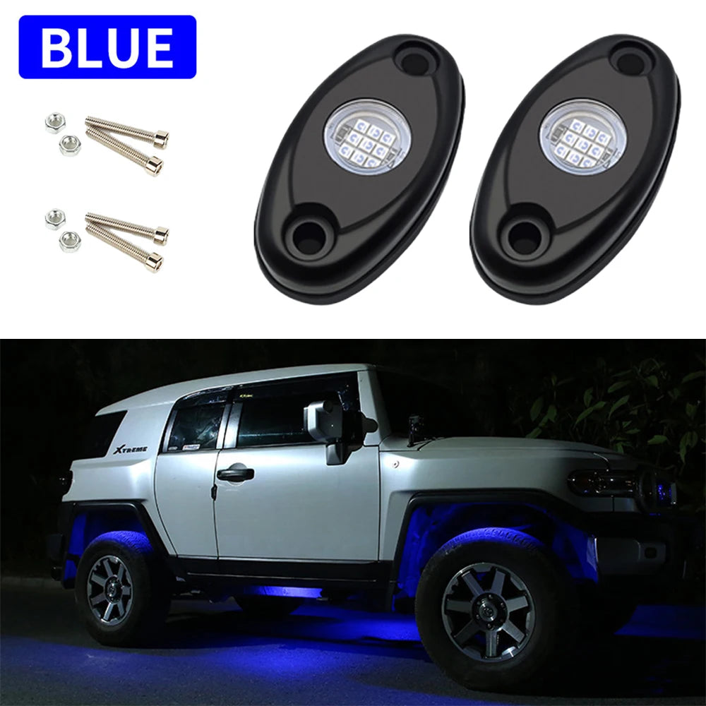 9-LED RGB Rock Light IP67 Underbody Lamp – Jeep Truck ATV UTV