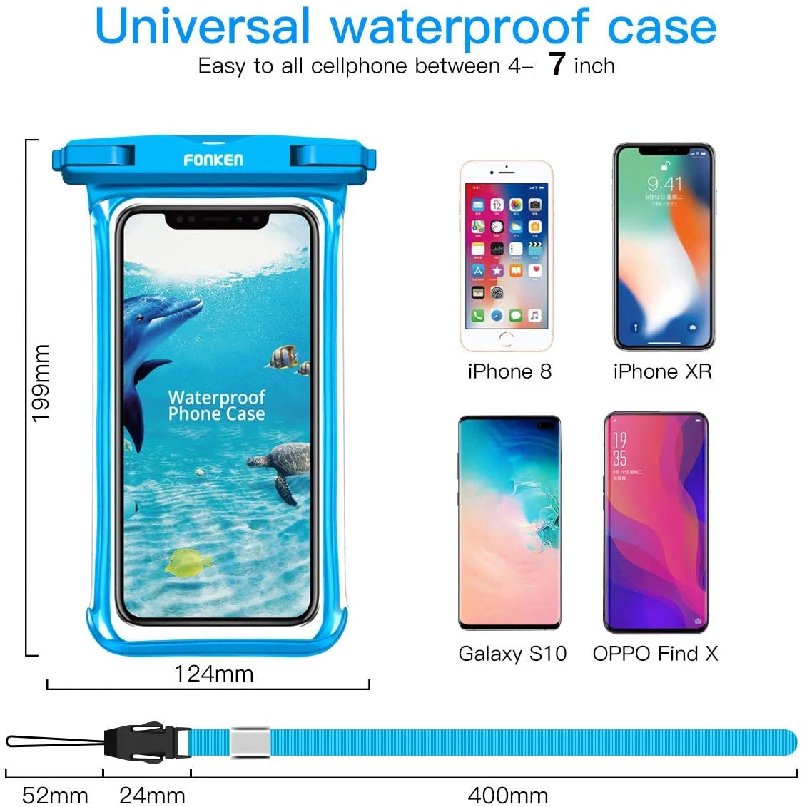 Waterproof Phone Pouch 3/4 Pack – Universal Swim Bag Cover
