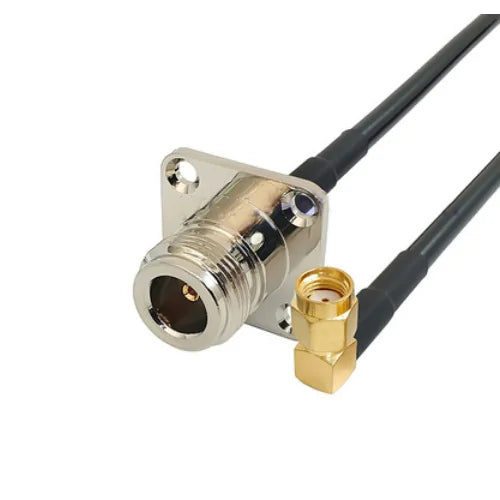 RG58 Coaxial Cable N Female Flange to RP-SMA 50 Ohm WiFi RF