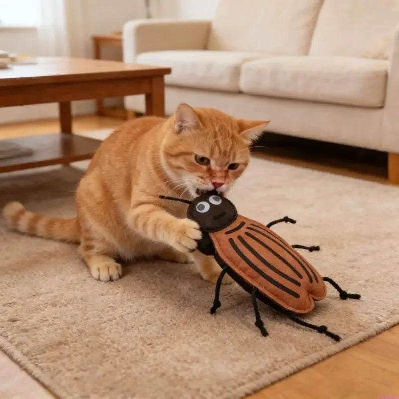 Catnip Cockroach Cat Toy – Soft Felt Interactive Indoor Toy