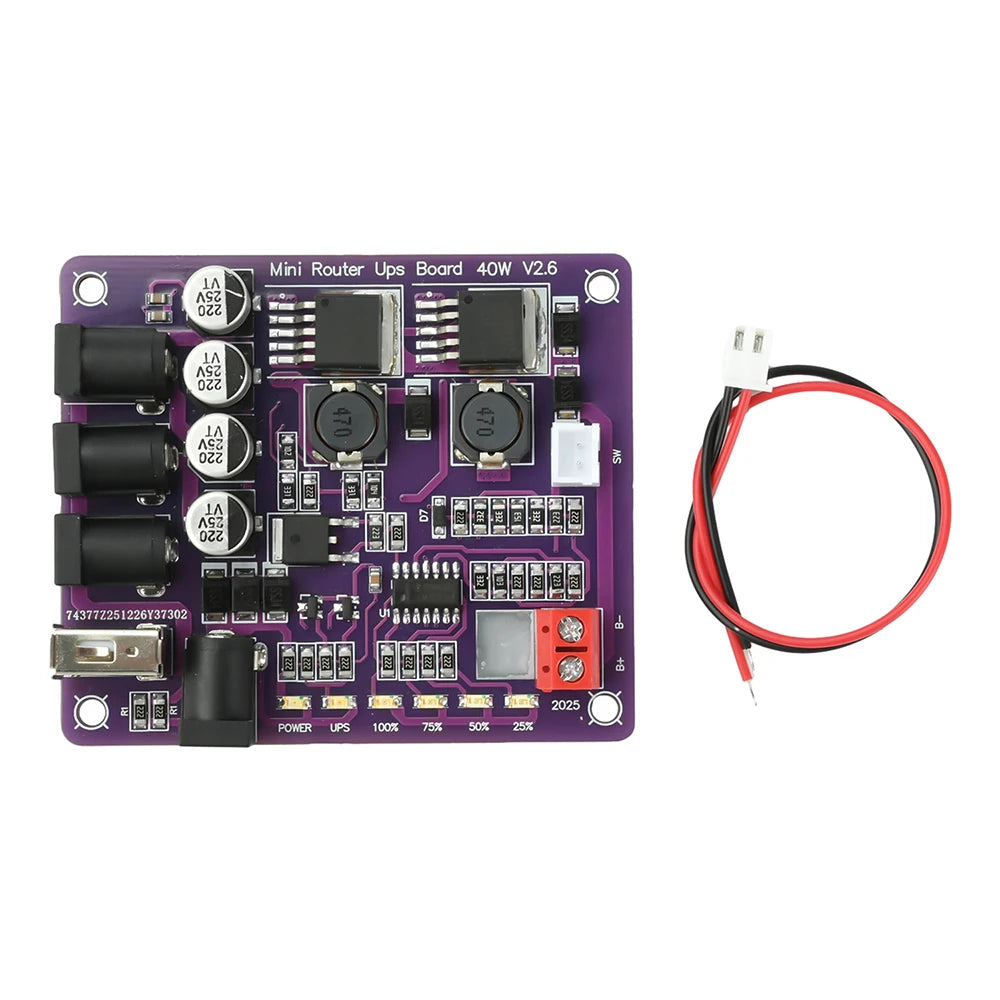 40W 4-Port Router UPS Board – 11.1V LiPo Power Module
