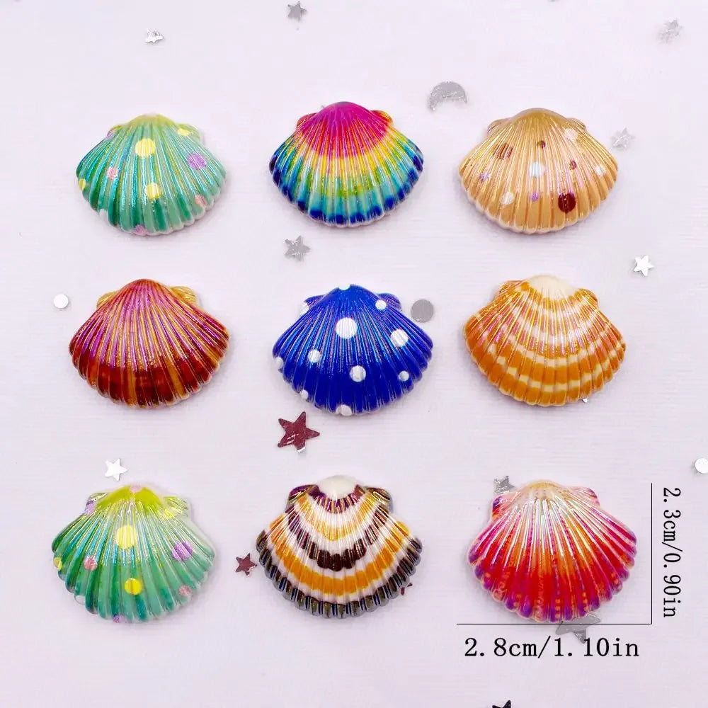 8-Piece AB Resin Flower Flatback Cabochons – DIY Jewelry & Crafts