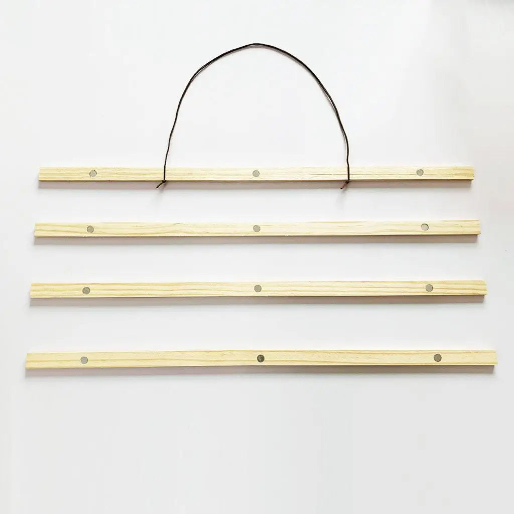 Handmade Wood Poster Hanger Frame | Wall Art Display