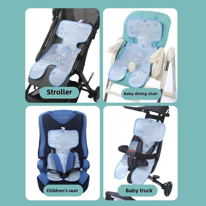 Ice Silk Baby Stroller Cooling Seat Pad | Breathable Cushion