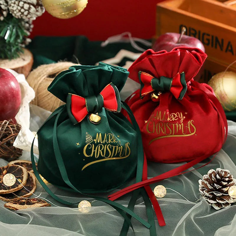 Christmas Apple Gift Bag 15x17cm | Festive Holiday Packaging