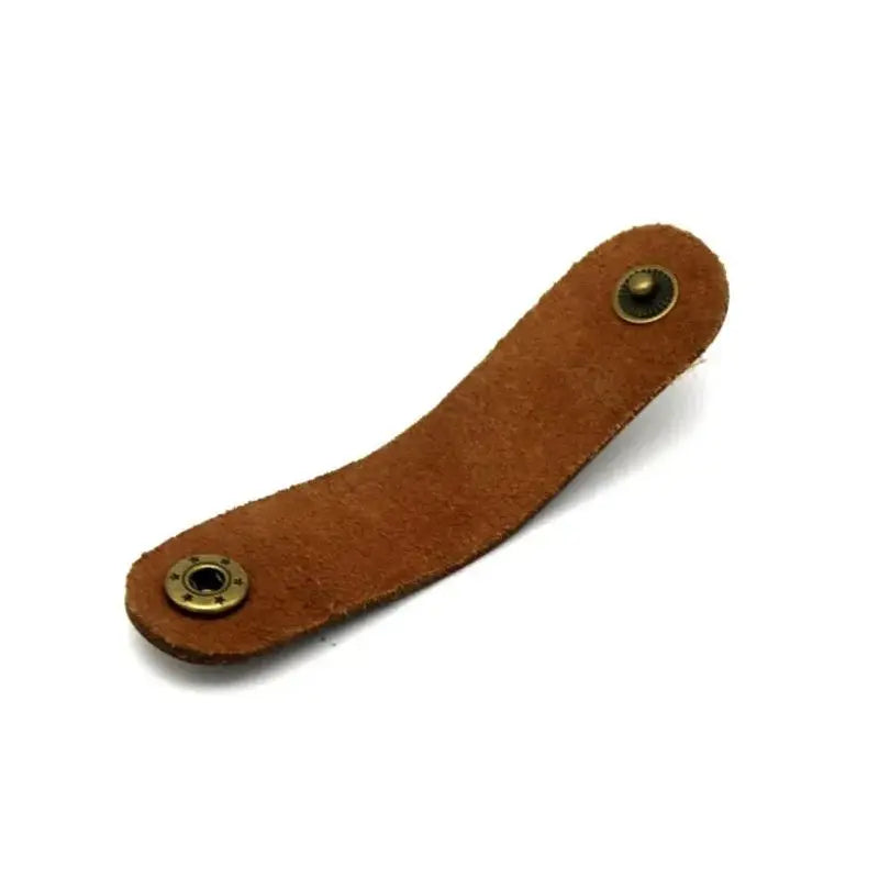 3-Pack Portable Leather Cable Winder & Cord Organizer